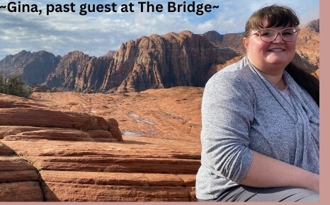 Gina at Snow Canyon, Southern Utah — past guest at The Bridge