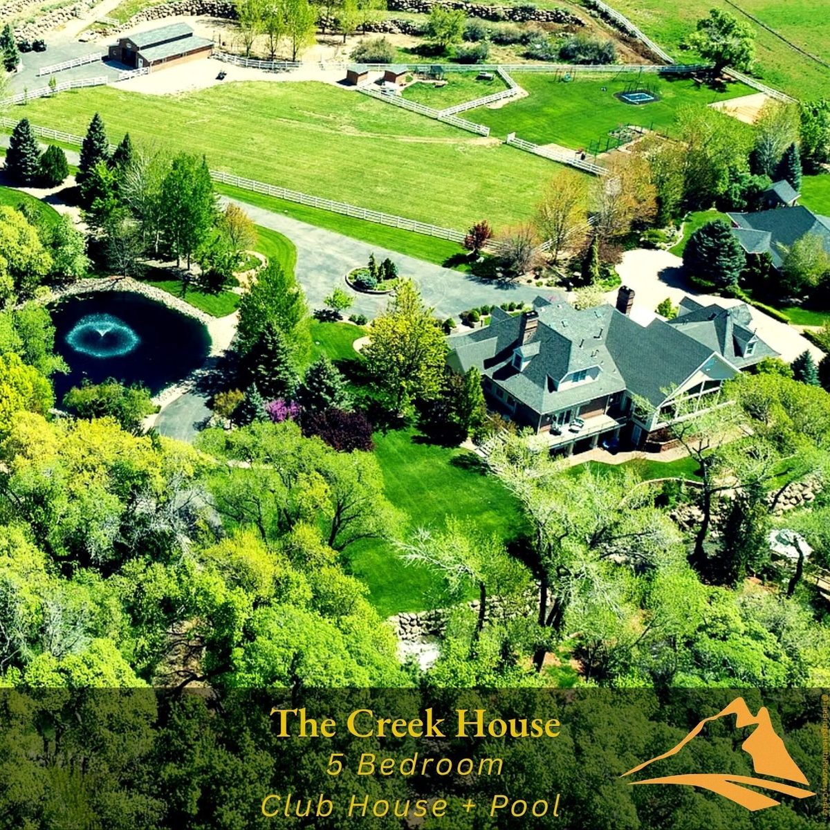 Aerial view of Creek House at The Bridge Health Recovery Center in New Harmony, Utah