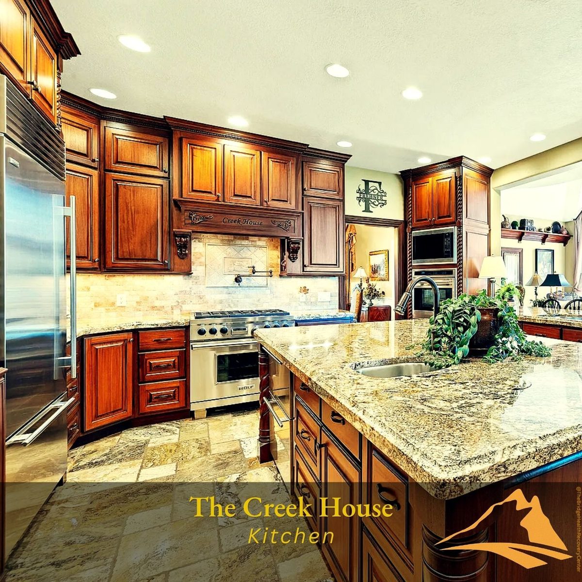 Gourmet kitchen at Creek House — The Bridge Health Recovery Center