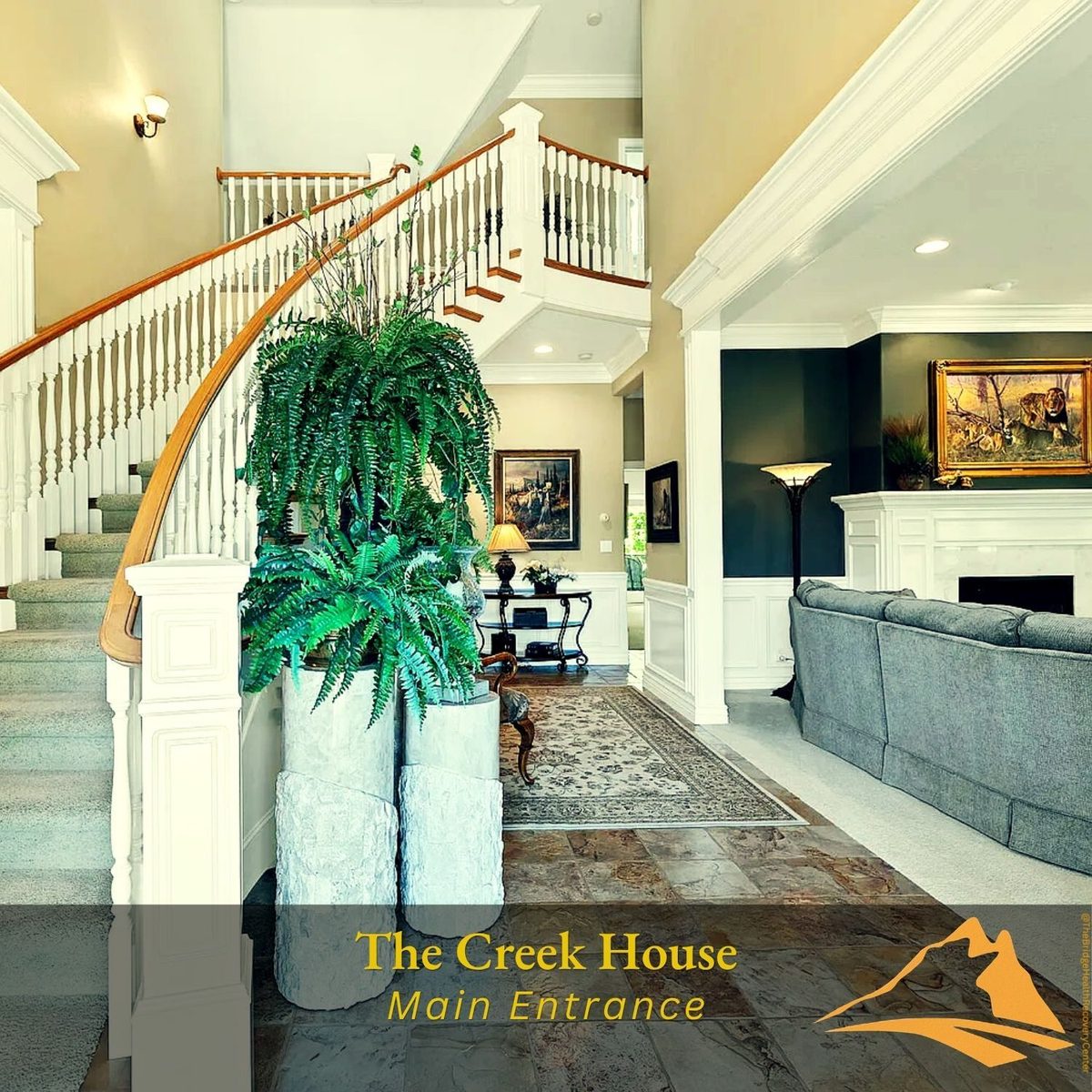 Creek House main entrance at The Bridge Health Recovery Center, New Harmony, Utah