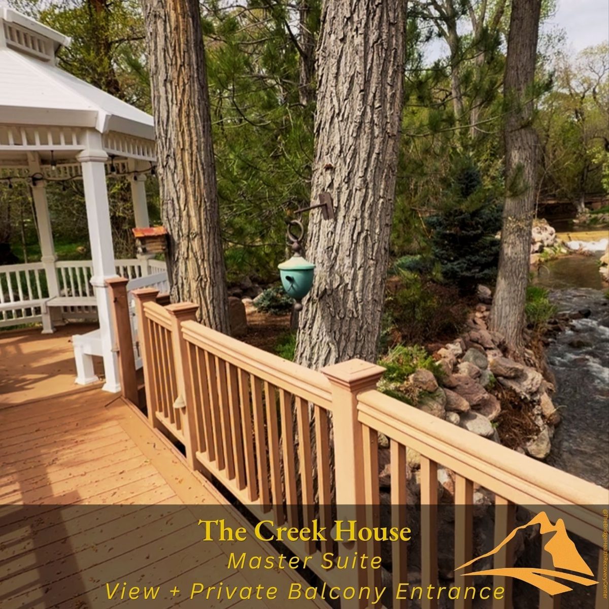 Master suite creek deck — Creek House