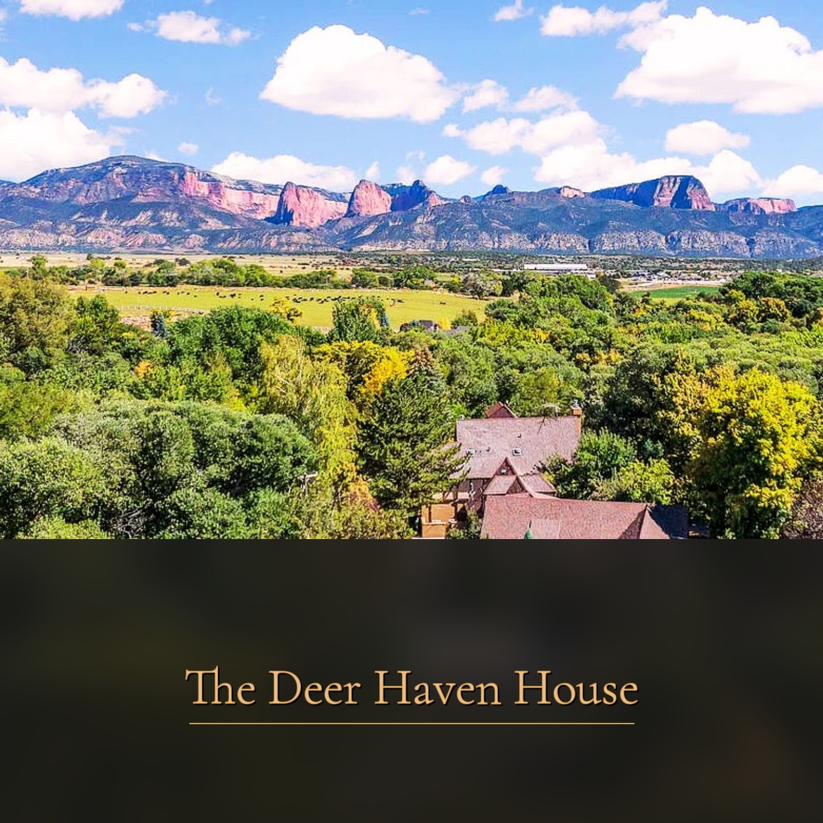 Aerial view of Deer Haven House at The Bridge Health Recovery Center in New Harmony, Utah